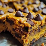 Fudgy Pumpkin Chocolate Chip Bars