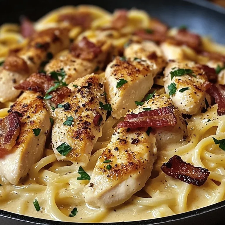 Creamy Chicken Carbonara Skillet