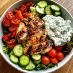 Greek Chicken Power Bowl with Tzatziki Sauce