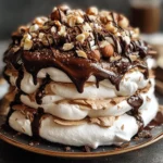 Layered Chocolate Hazelnut Pavlova
